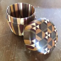 寄木細工 箱根細工 棗 なつめ 無垢 ボンボニエール 合子 茶道具 小物