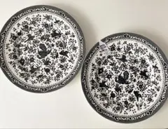 未使用⭐︎ バーレイ ブラックリーガルピーコック 25.5cm プレート2枚のサムネイル
