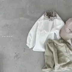 oatmeal ブラウス S チェックスカーフ付き