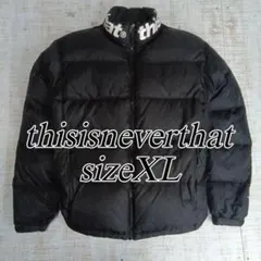 thisisneverthat ブラックダウンジャケット XL　ネバザ　黒