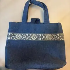 ラシット russet ミニトートショルダーバッグ パッチワークデニム風