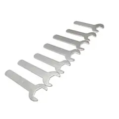 【7本セット】薄口スパナ 8～19mm 炭素鋼製 DIY 整備用;80;