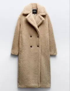 ZARA エクストラロング フェイクボア　テディベアコート ベージュ　M 美品 2025年最新】テディベアコートzaraの人気アイテム - メルカリ