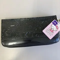 HELLO KITTY エンボス加工 ブラック長財布