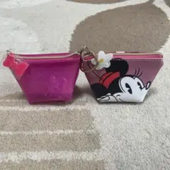 ディズニーストア ミニーマウス ミニポーチ 2点セット
