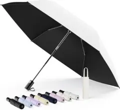 ホワイト 日傘 UVカット100%遮光遮熱 UV 折りたたみ傘 超軽量