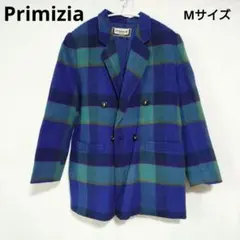 チェック柄　ダブルブレストジャケットコート　Mサイズ