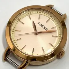 稼働品 FOSSIL 腕時計 フォッシル ★フェイスのみ ゴールド クォーツ式