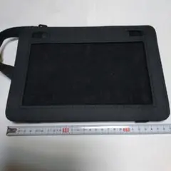 ブラックタブレットケース 調整可能ストラップ付き