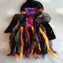 星柄フリル付きコスプレドレス（黒・ピンク・オレンジ）