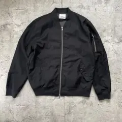 JUNRED MA-1 ブルゾン 黒 シンプル モード ジャケット　ブラック