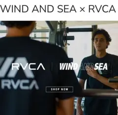【WIND AND SEA × RVCA】コラボ両面プリントTシャツ　ブラックLのサムネイル