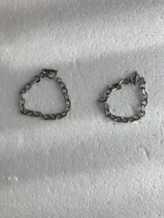 【新品未使用】シルバーペアチェーンブレスレット　メンズ　ユニセックス