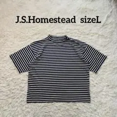 J.S.Homestead モックネック 半袖ワイドボーダーカットソー Lのサムネイル