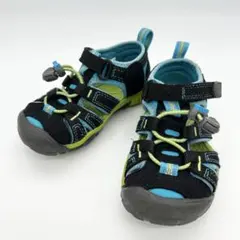 【美品】キーン サンダル ニューポート H2 ブルー ブラック 15cm