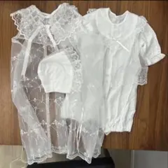 美品　日本製　新生児　退院着　セレモニードレス