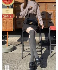 カシミヤタッチハイネックニットトップス[cu233