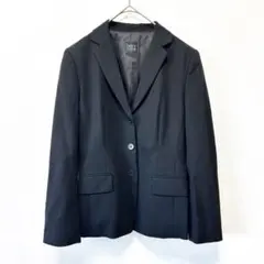 エンリココベリ テーラードジャケット ウール混 肩パッド オフィス フォーマル