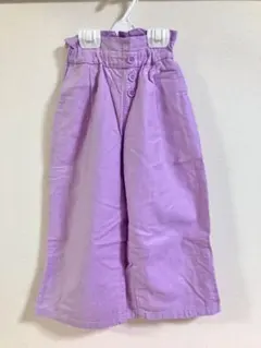 SALE中♪GU ジーユー 綿麻 ハイウエスト ワイドパンツ 110