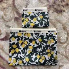 LeSportsac レモン柄 ポーチセット