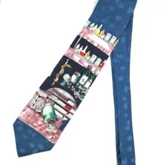 【vintage】90's ネクタイ レトロ お酒 ヨーロッパ デザイン 古着