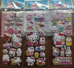 キャラクターデザイン立体シールセット（14〜18個入）3枚組