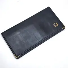 dunhill ダンヒル 長財布 レザー ブラック 黒 ロゴ 札入れ カード入れ