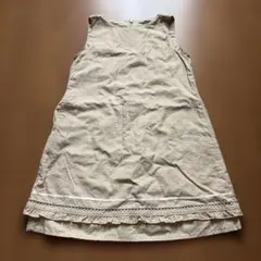 BeBe キッズ ノースリーブ ワンピース ベージュ 110cm