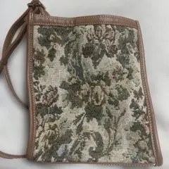 【美品】刺繍 バッグ 花柄 ショルダーバッグ