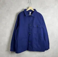 ワークジャケット カバーオール ユーロワーク ヘリンボーン 紺色 vintage