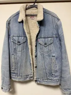 80s Levi’s ボアデニムジャケット USA製 ボタン裏527 ハチノス