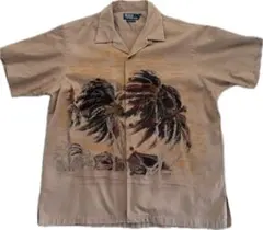 90s POLO ラルフローレン パームツリー アロハシャツ 開襟シャツ XL