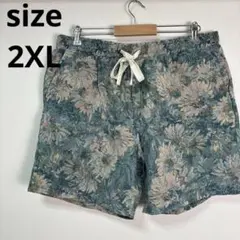 【ゆったりサイズ】MANFINITY 2XL ジャガード 花柄 ショートパンツ