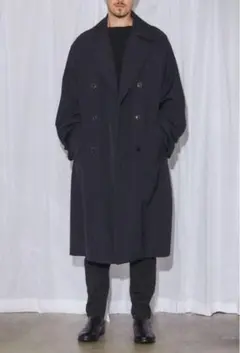 comoli 19SSウールギャバダブルブレステッドコート　サイズ2 comoli 19ss ウールギャバ ダブルブレステッドコート Size2 - メルカリ