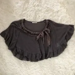 axes femme ポンチョ フリル リボン M 森ガールのサムネイル