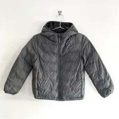 値下！UNIQLO ライトウォームパデットパーカ 130 グレー