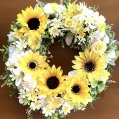 ＊Natural＊ミモザとアナベルのリース☆ドライフラワーリース Natural＊ミモザとアナベル紫陽花のリース☆ドライフラワーリース