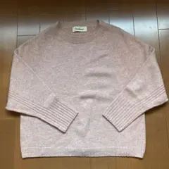 ピンク ラグランスリーブ ニット