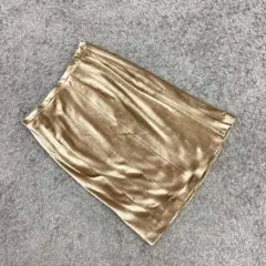 ☆クードシャンス☆サテンスカート☆タイト☆膝上丈☆日本製☆ベージュ系(38)