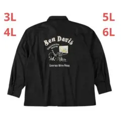 BEN DAVIS 刺繍 ツイルワークシャツ dv7