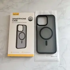 iPhone 15 Pro Max ケース Magsafe対応 半透明 ブラック