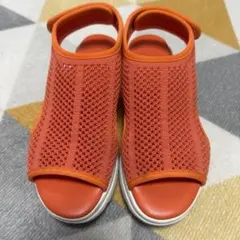 オレンジ メッシュ サンダル 厚底のサムネイル