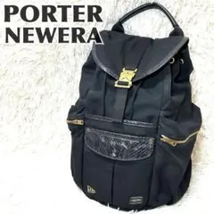 廃盤　PORTER NEWERA コラボ　リュック　ゴールド金具のサムネイル