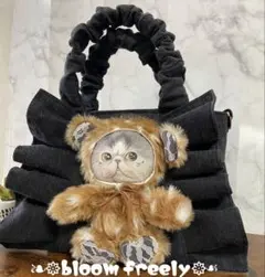 ゆ*ら様 コヤンイサムチョン デニムリメイク フリルバッグ ハンドメイド