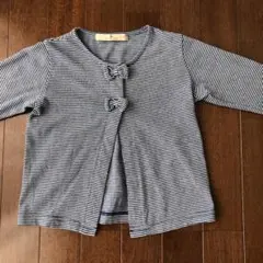 グローバルワーク　カーディガン　110 組曲　ボーダー　リボン