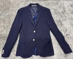 ZARA Man ネイビー チェック柄 テーラードジャケット