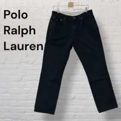 POLO Ralph Lauren 5ポケットコットンパンツ黒34/32 ポニー