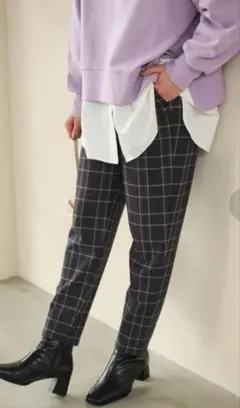 green label relaxing オルマイパンツ 裏起毛 テーパード