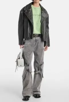Acne Studios ミッドライズコットンカーゴパンツ xxs 24fwのサムネイル