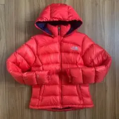 Ｍノースフェイスレディース700フィルレッド赤ヌプシダウンジャケットパーカ